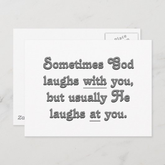 Carte Postale Dieu rit (Devant / Derrière)