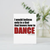 Carte Postale Dieu sait danser (Debout devant)
