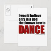Carte Postale Dieu sait danser (Devant / Derrière)