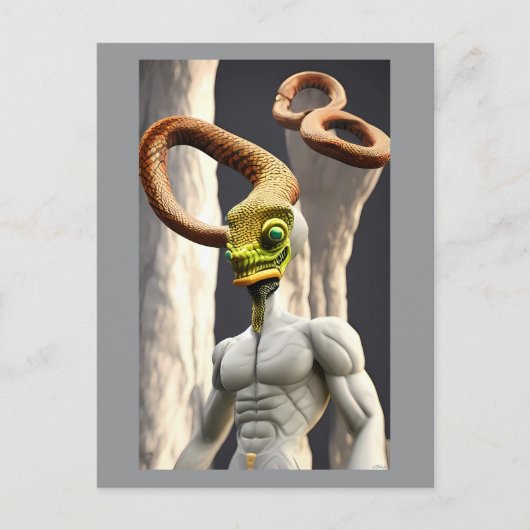 Carte Postale Dieu serpent infini (Devant)