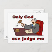 Carte Postale Dieu seul peut me juger chrétien (Devant / Derrière)