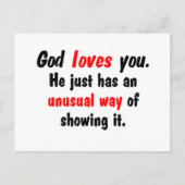 Carte Postale Dieu t'aime. (Devant)