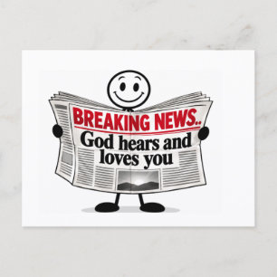 Carte postale Dieu vous entend et vous aime