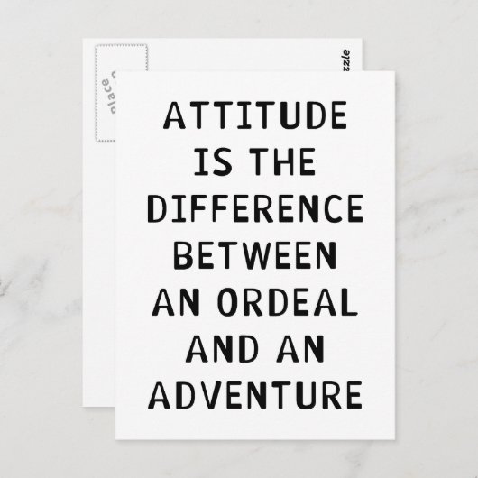 Carte Postale Différence d'attitude (Devant / Derrière)