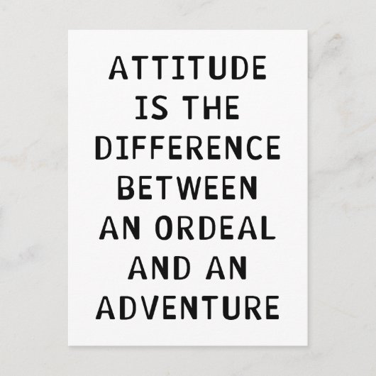 Carte Postale Différence d'attitude (Devant)