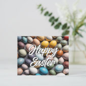 Carte Postale Différents Oeufs de Pâques colorés (Debout devant)