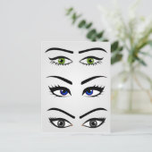 Carte Postale Différents types d'yeux féminins (Debout devant)
