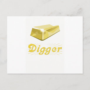 Carte Postale Digger d'or