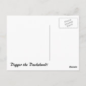 Carte Postale Digger le Dachshund (Dos)