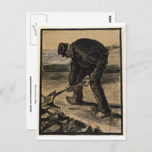 Carte Postale Digger, Vincent van Gogh (Devant / Derrière)