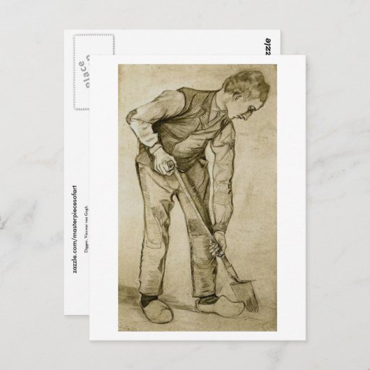 Carte Postale Digger, Vincent van Gogh (Devant / Derrière)