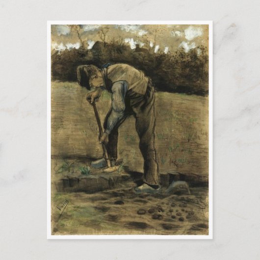 Carte Postale Digger, Vincent van Gogh (Devant)