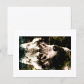 Carte Postale Digital Remix Art : Wolf Postcard Print by JHT (Devant / Derrière)