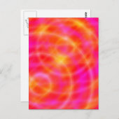 Carte postale Digital Space Art - Planètes roses / (Devant / Derrière)