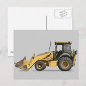Carte Postale Digue d'excavateur de construction la plus froide (Devant / Derrière)