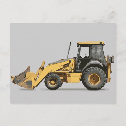 Carte Postale Digue d'excavateur de construction la plus froide (Devant)