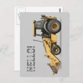 Carte Postale Digue d'excavateur de construction la plus froide (Devant / Derrière)