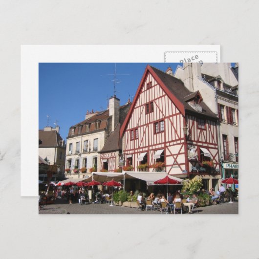Carte Postale Dijon, Café (Devant / Derrière)