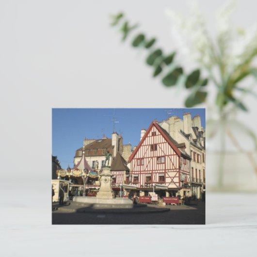 Carte Postale Dijon, Carouselle et café (Debout devant)