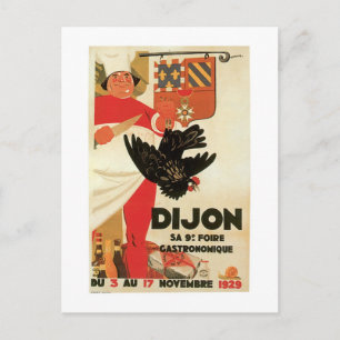 Carte Postale Dijon Poulet Vintage
