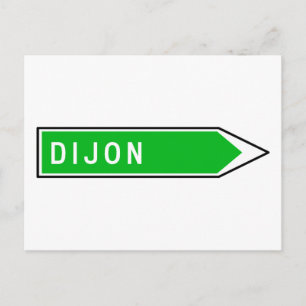 Carte Postale Dijon, Road Sign, France