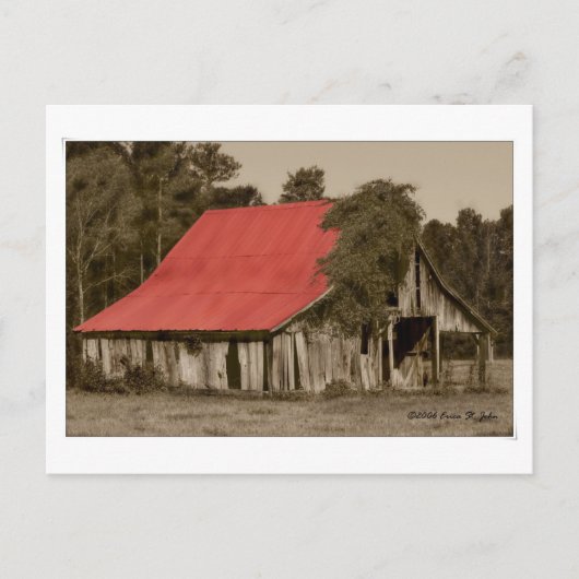 Carte postale Dilapidated Red Roofed Barn (Devant)