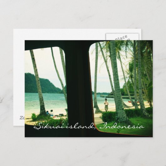 Carte postale d'île de Sikuai (Devant / Derrière)