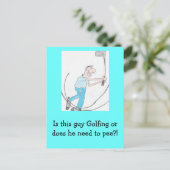 Carte postale dilemme de golf (Debout devant)