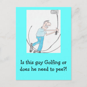 Carte postale dilemme de golf