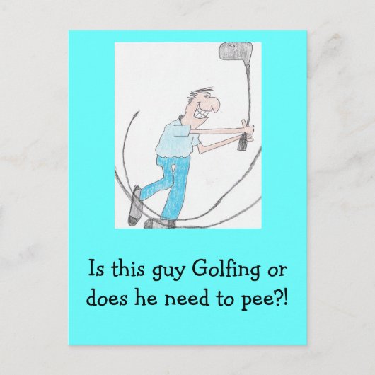 Carte postale dilemme de golf (Devant)