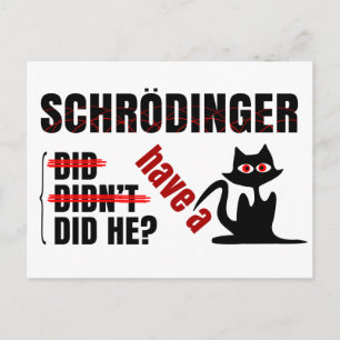 Carte Postale Dillema de Schrodinger