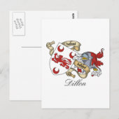 Carte Postale Dillon Family Crest (Devant / Derrière)