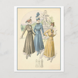 Carte postale d'illustration de mode vintage 1915