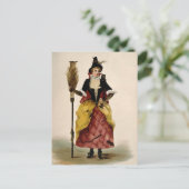 Carte postale d'illustration de sorcière victorien (Debout devant)