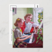 Carte postale d'illustration vintage (Devant / Derrière)