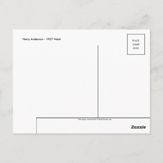 Carte postale d'illustration vintage (Dos)