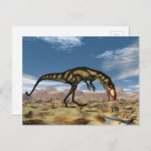 Carte Postale Dilong dinosaure - rendu 3D (Devant / Derrière)