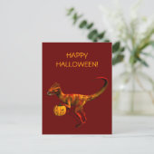 Carte Postale Dilophosaurus d'Halloween (Debout devant)