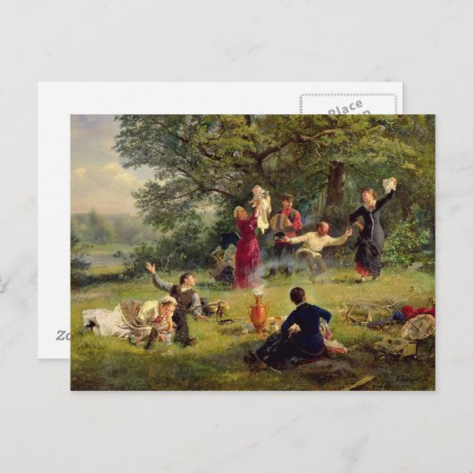 Carte Postale Dimanche 1884 (Devant / Derrière)