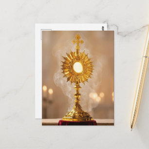 Carte Postale Dimanche de la Fête-Dieu Ostensoir Eucharistie