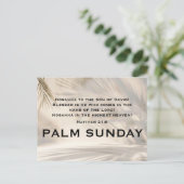 Carte Postale Dimanche des Rameaux Écriture avec des ombres de p (Debout devant)