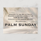 Carte Postale Dimanche des Rameaux Écriture avec des ombres de p (Devant)