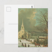 Carte Postale Dimanche d'hiver dans les temps anciens (Devant / Derrière)