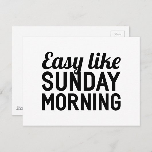 Carte Postale Dimanche matin (Devant / Derrière)