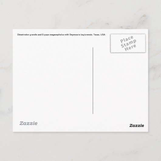 Carte postale Dimetrodon (Dos)