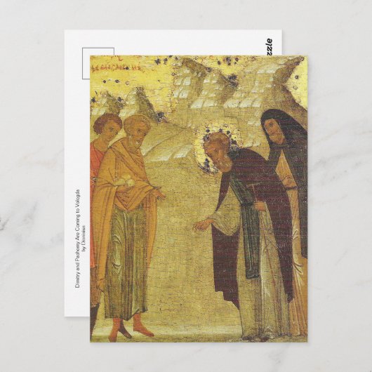 Carte Postale Dimitri et Pachomie arrivent à Vologda (Devant / Derrière)
