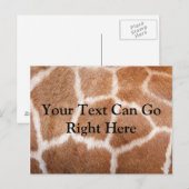 Carte postale d'impression Giraffe (Devant / Derrière)