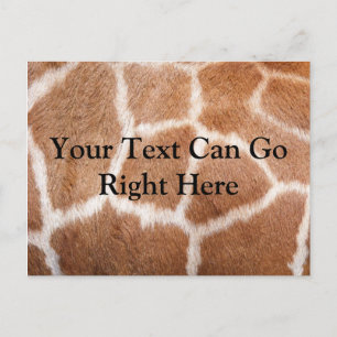 Carte postale d'impression Giraffe
