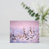 Carte postale d'impression paysage neigeux (Debout devant)