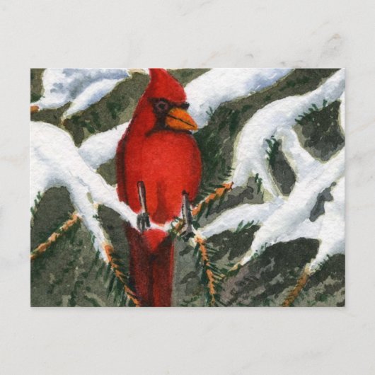 Carte postale d'impression paysage neigeux (Devant)